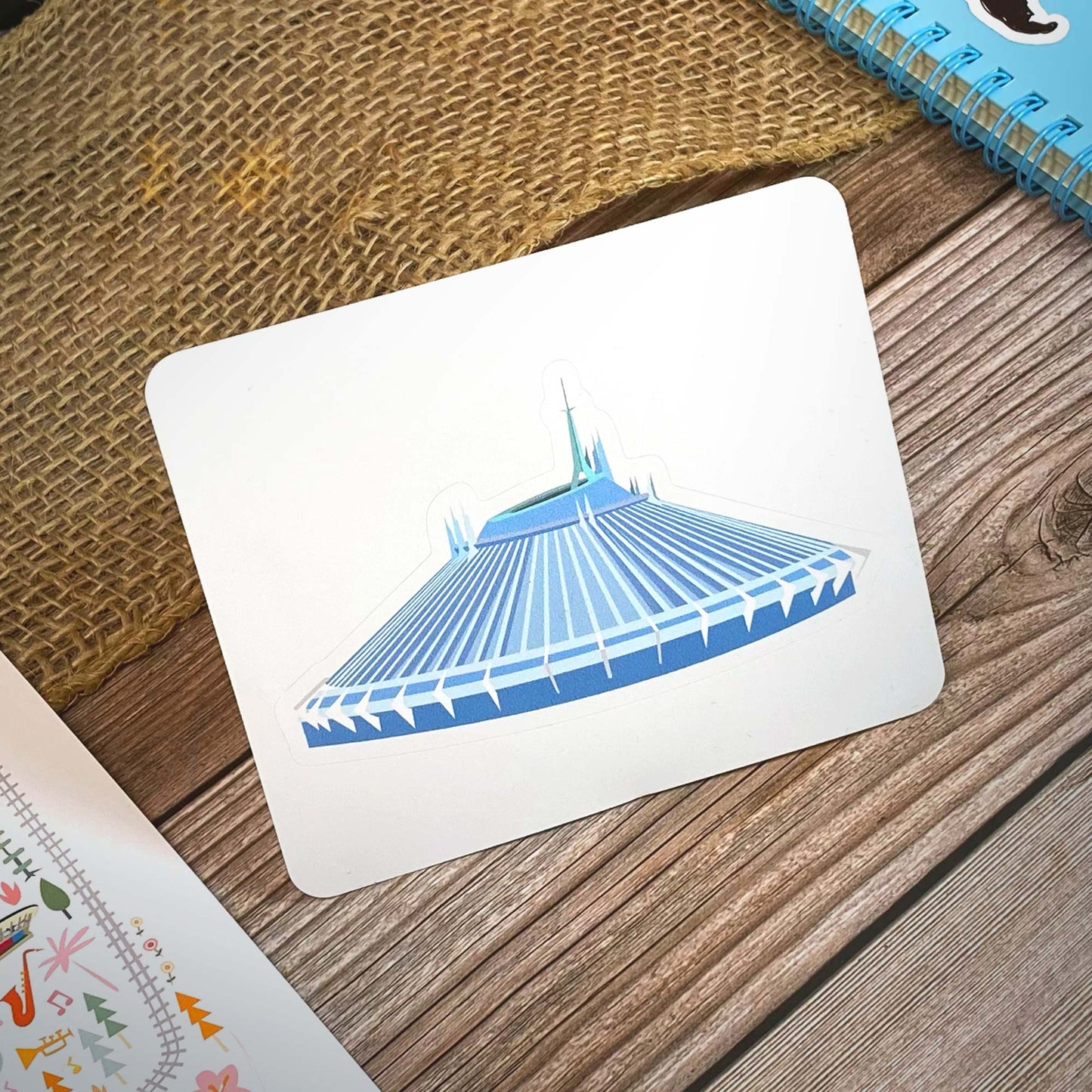 Space Mountain Kiss Cut Sticker | Theme Park Series