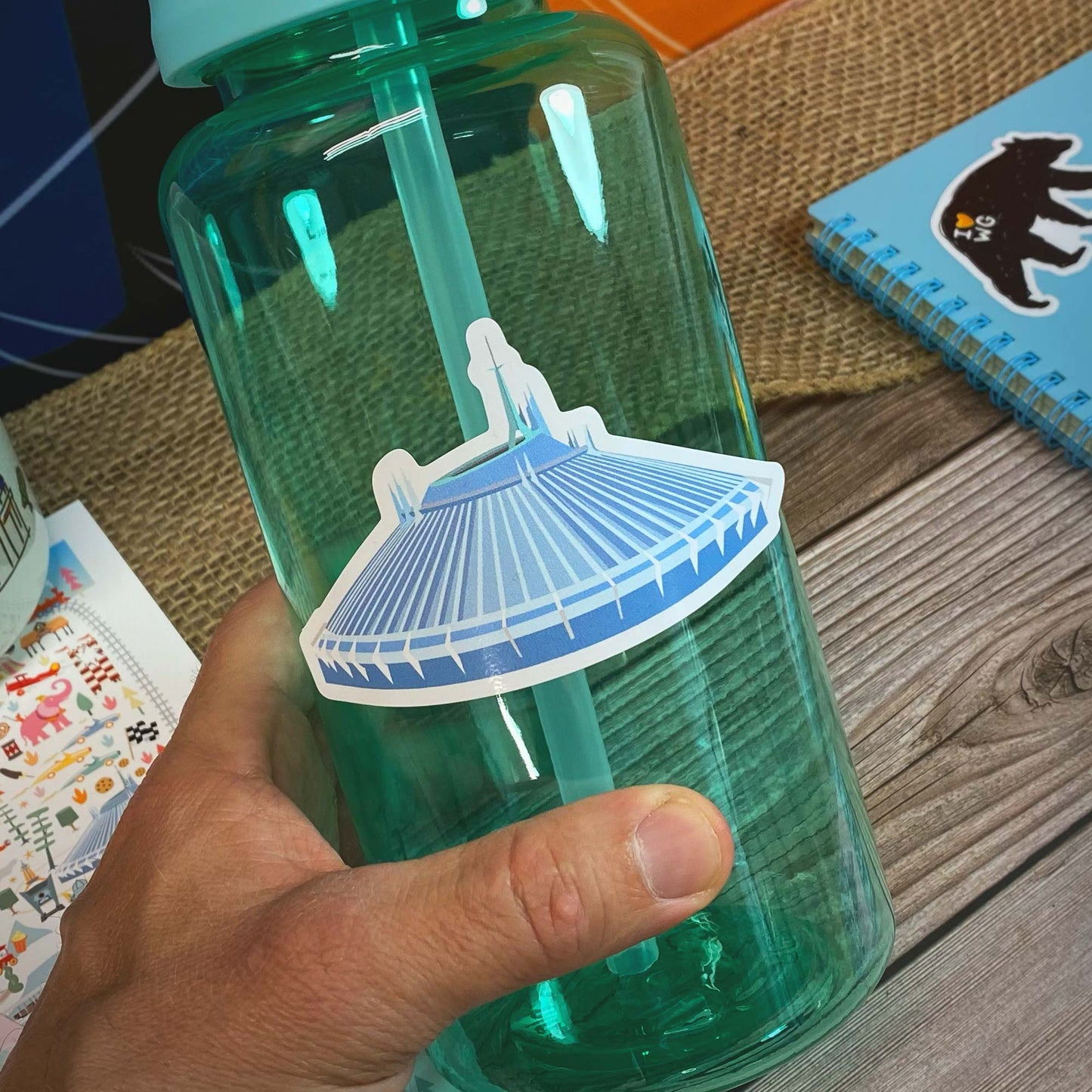 Space Mountain Kiss Cut Sticker | Theme Park Series