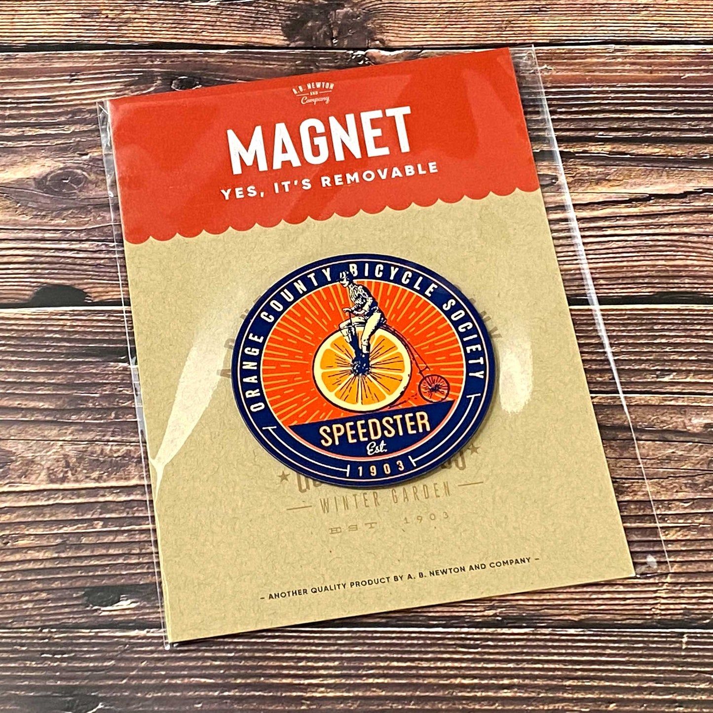 Orange County Bicycle Society Speedster Magnet - A. B. Newton and Company