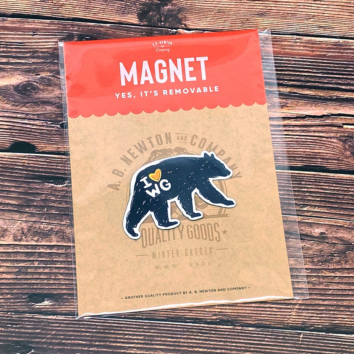 Black Bear Winter Garden Magnet
