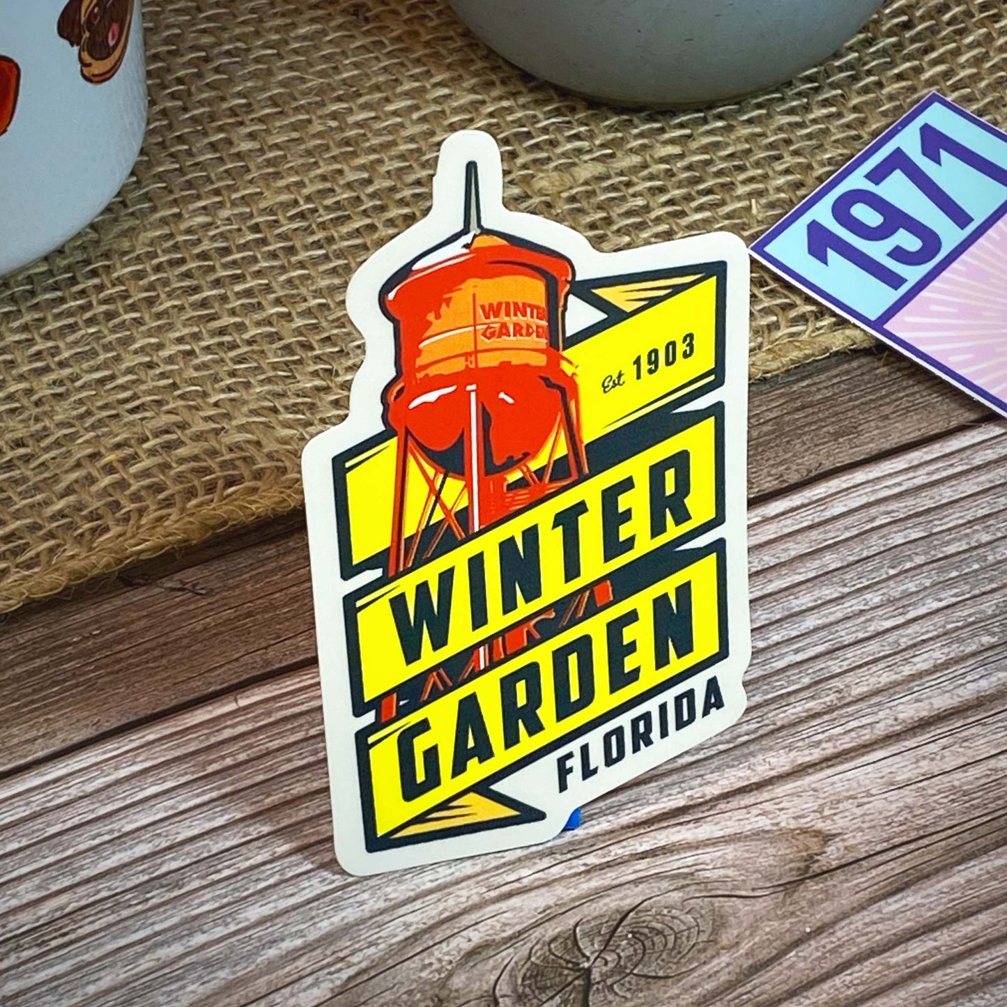 Clear Winter Garden Water Tower | A Florida Inspired Sticker