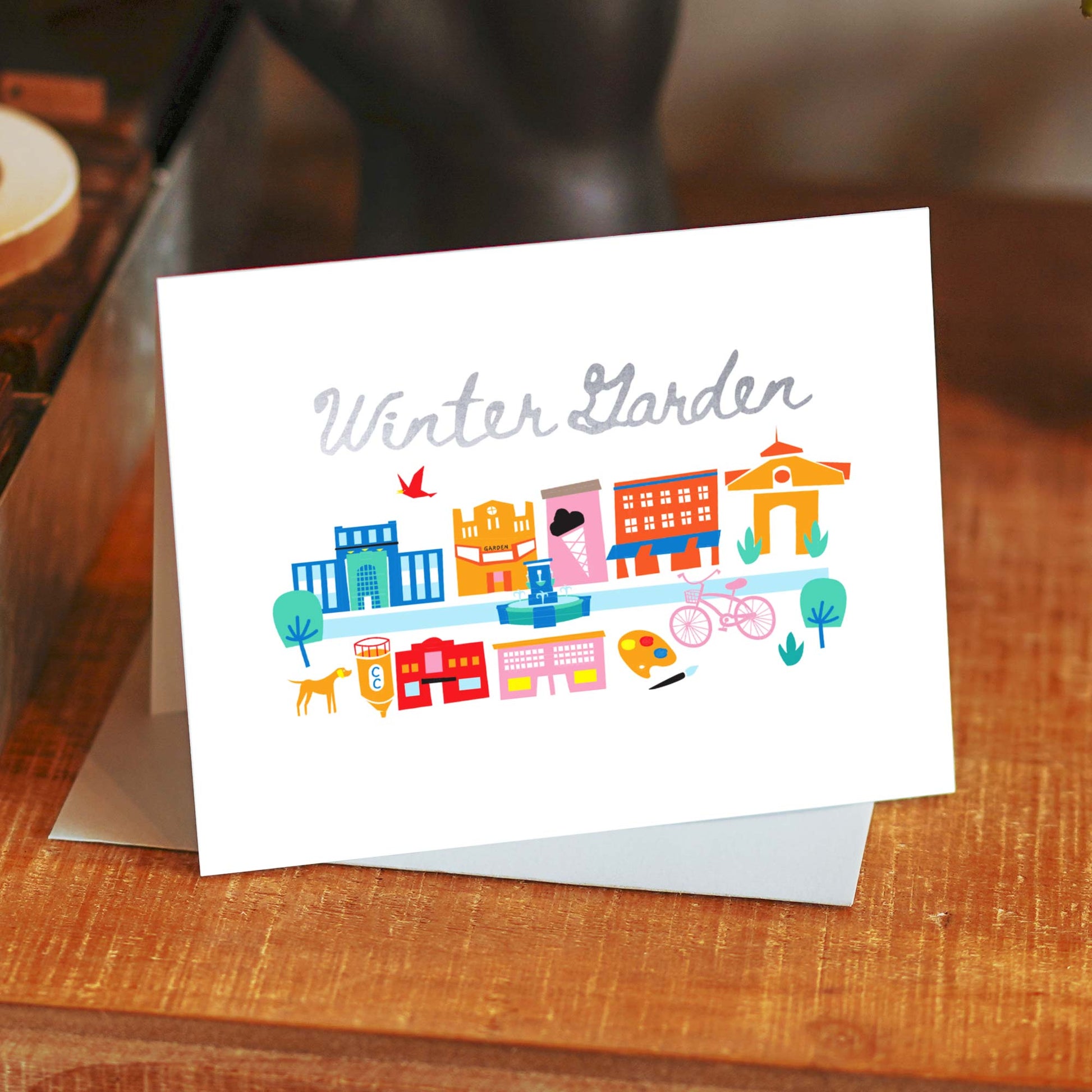 Winter Garden Plant Street Greeting Card - A. B. Newton and Company