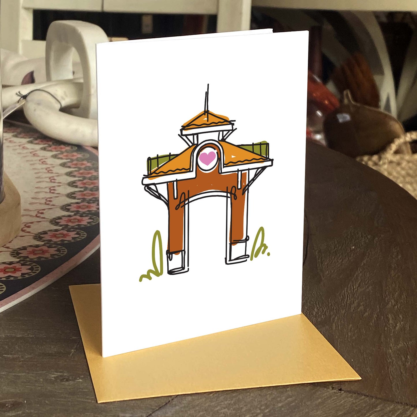 Winter Garden Clock Tower | Landmark | Gesture | Greeting Card - A. B. Newton and Company