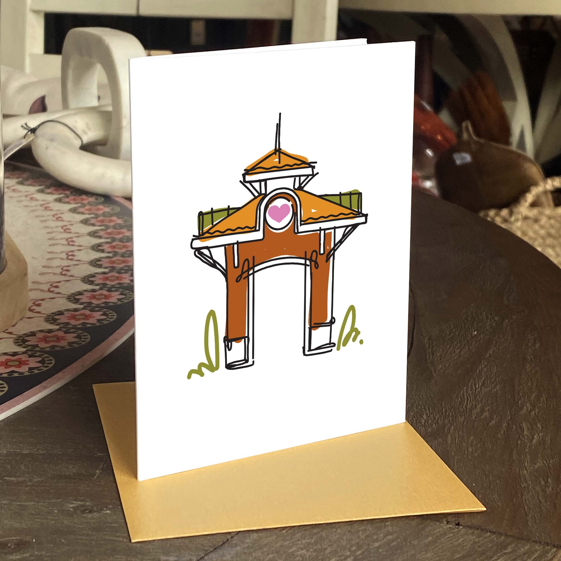 Winter Garden Clock Tower | Landmark | Gesture | Greeting Card - A. B. Newton and Company