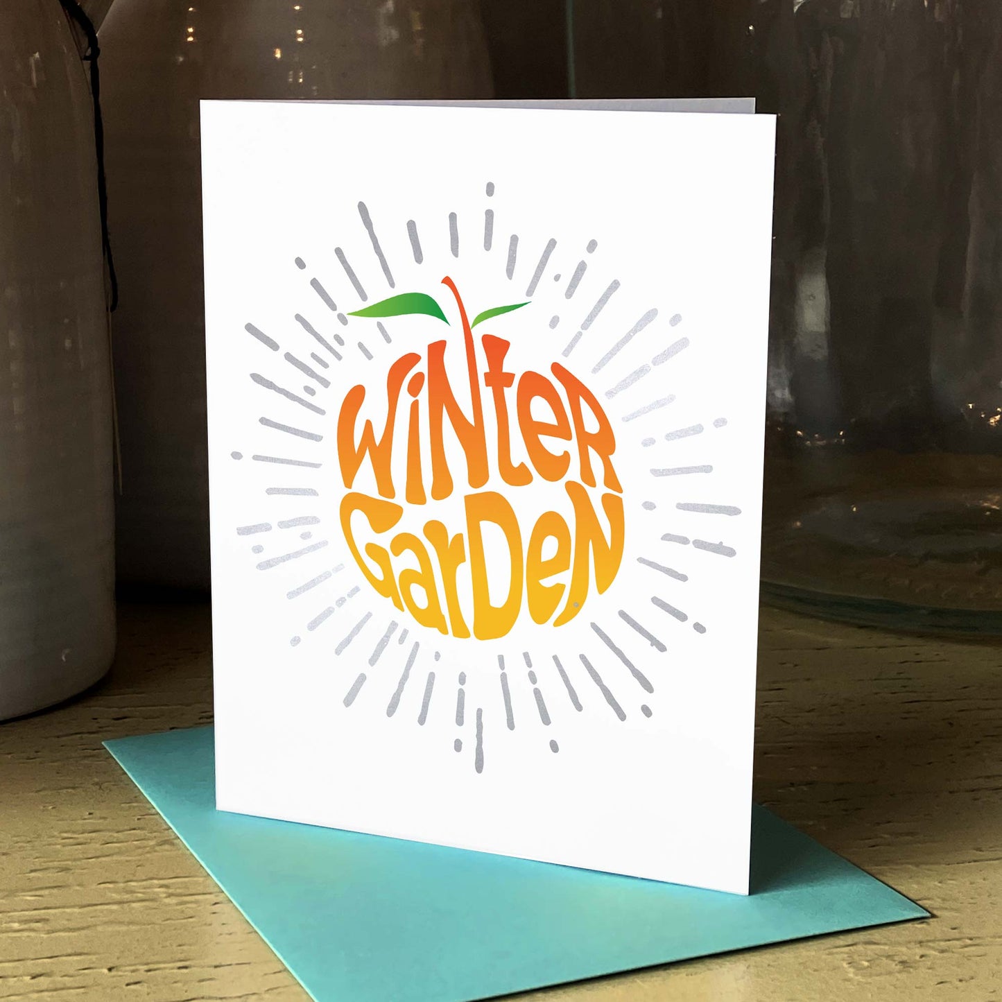 Winter Garden Orange Greeting Card - A. B. Newton and Company