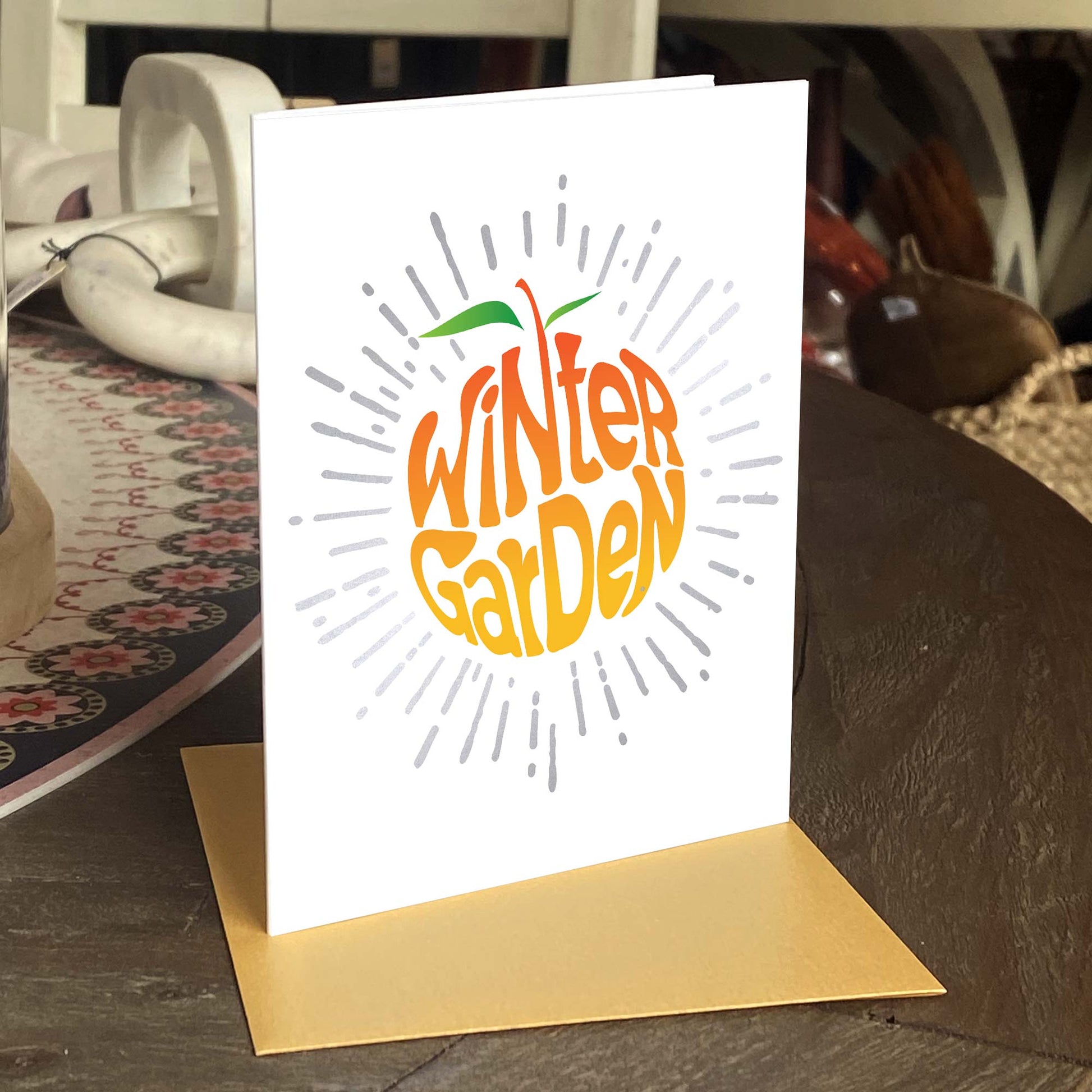 Winter Garden Orange Greeting Card - A. B. Newton and Company