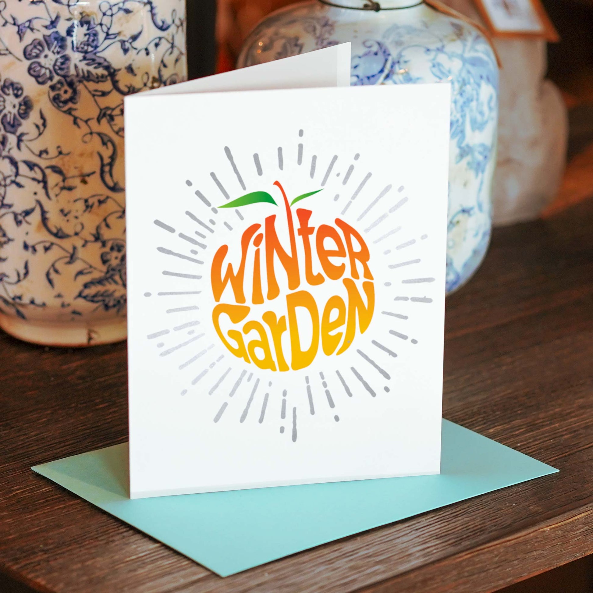 Winter Garden Orange Greeting Card - A. B. Newton and Company