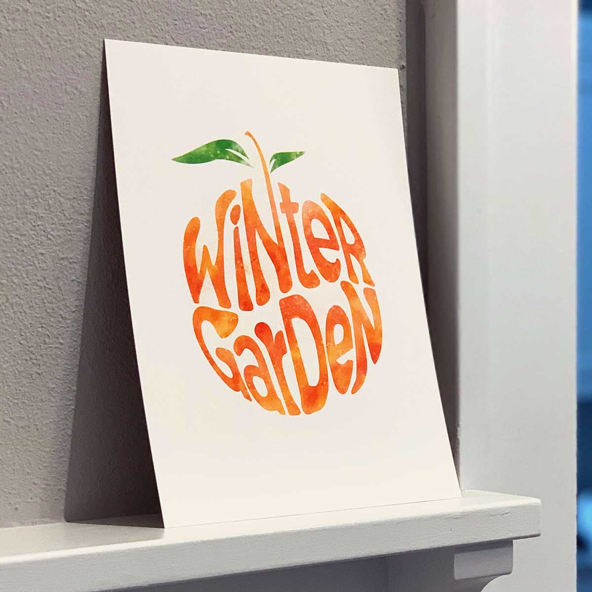 Winter Garden Orange Watercolor | Art Print - A. B. Newton and Company