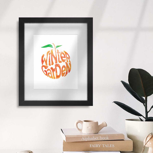Winter Garden Orange Watercolor | Art Print - A. B. Newton and Company