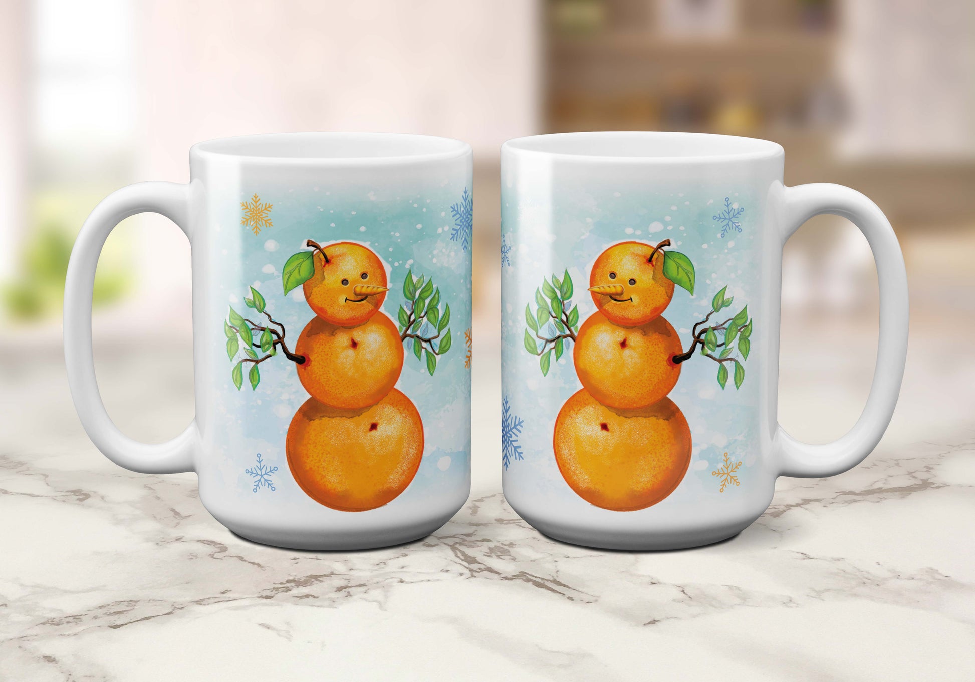 Florida Snowman | 15oz Holiday Coffee Mug - A. B. Newton and Company