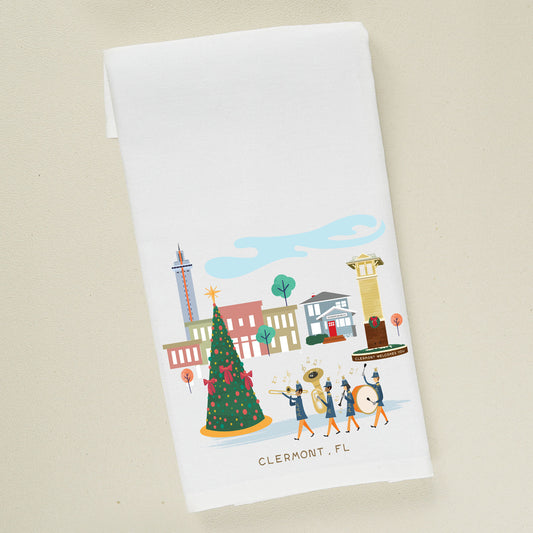 Clermont Christmas Cheer | Holiday Tea Towel