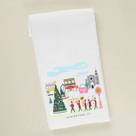 Winter Park Christmas Cheer | Holiday Tea Towel