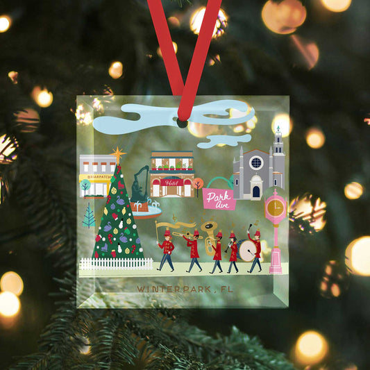 Winter Park Christmas Cheer | Glass Holiday Ornament