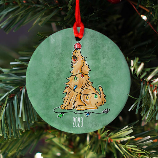 Woof Christmas | Ceramic Holiday Ornament | Limited Edition
