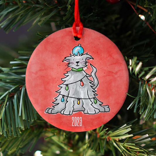 Meowy Christmas | Ceramic Holiday Ornament | Limited Edition