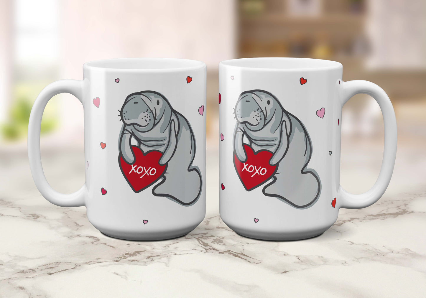 Love You Lots Manatee | Valentine's Day Coffee Mug