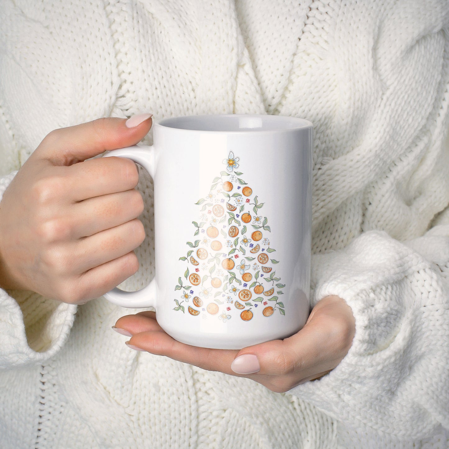 Citrus Christmas Tree | 15oz Holiday Coffee Mug