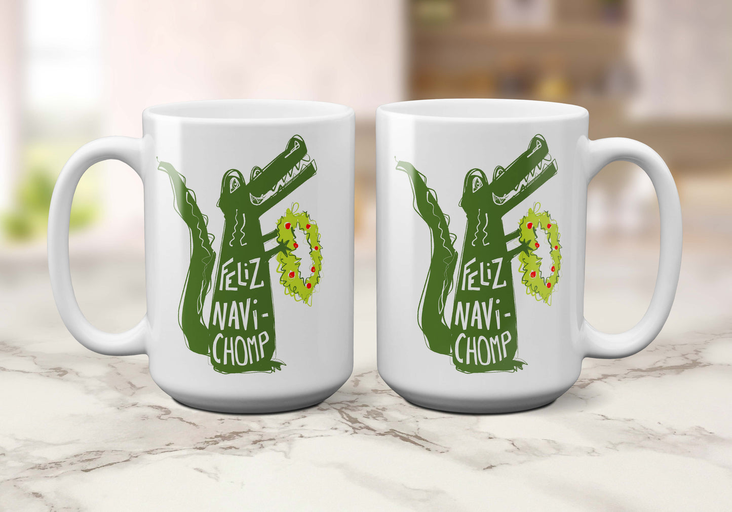 Feliz Navi Chomp | 15oz Holiday Coffee Mug