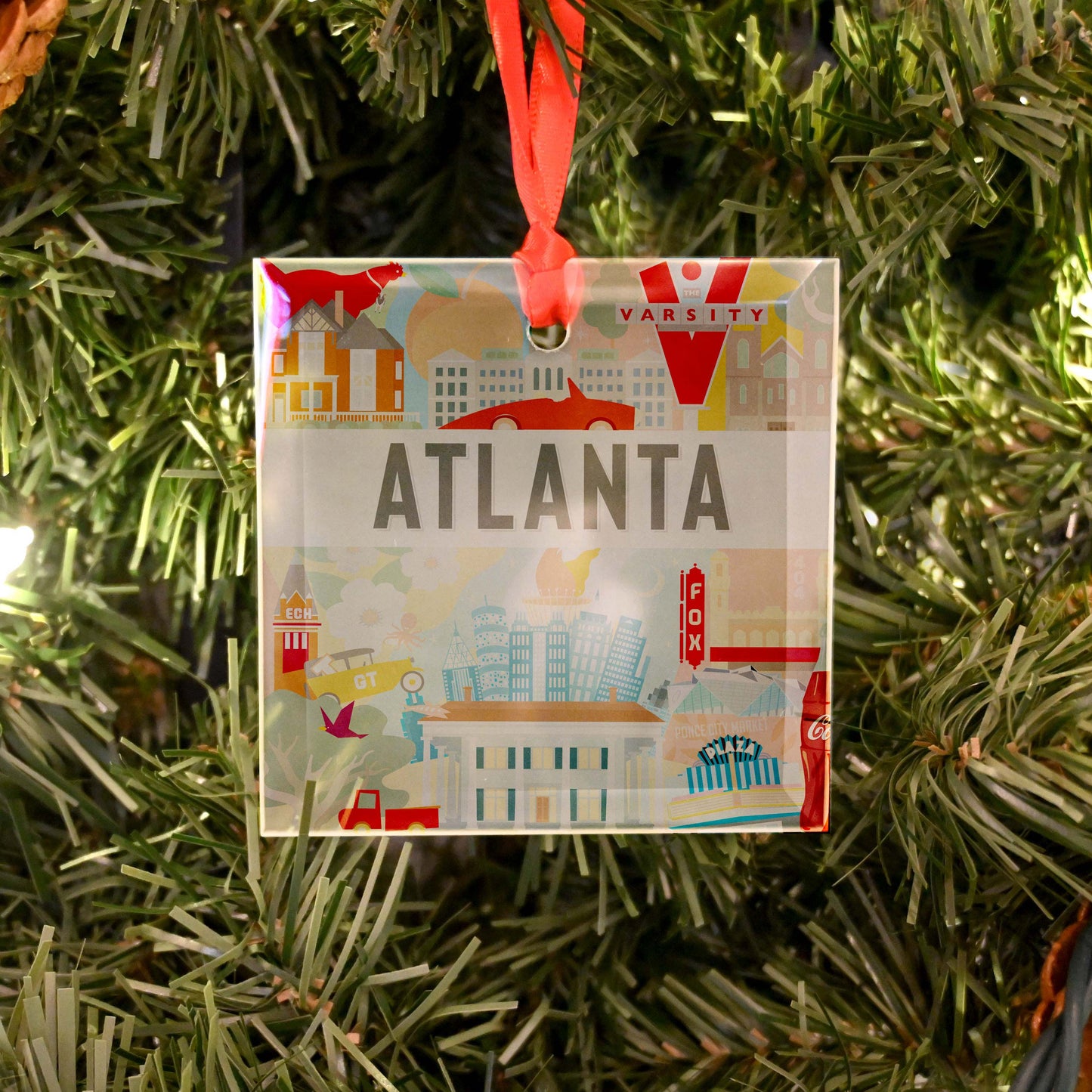 Atlanta Montage | Glass Holiday Ornament - A. B. Newton and Company