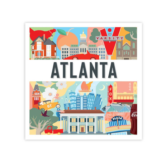 Atlanta Georgia | Montage City Series | A Georgia Inspired Sticker