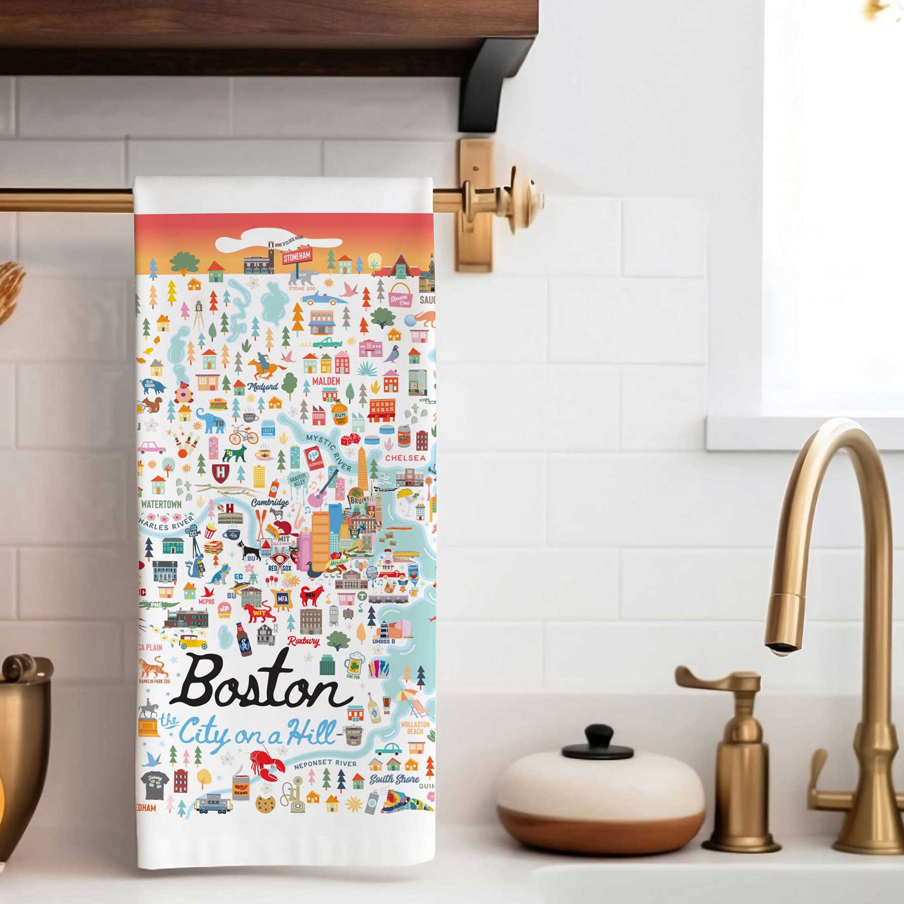 Boston, MA | City Series | Tea Towel - A. B. Newton and Company
