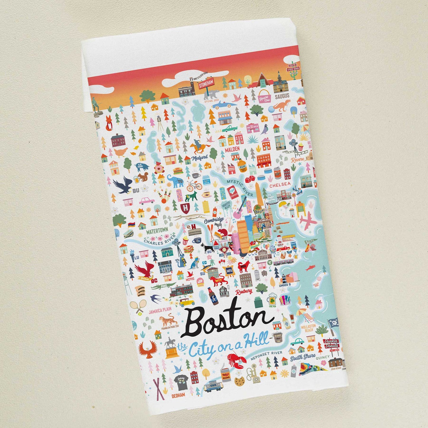 Boston, MA | City Series | Tea Towel - A. B. Newton and Company