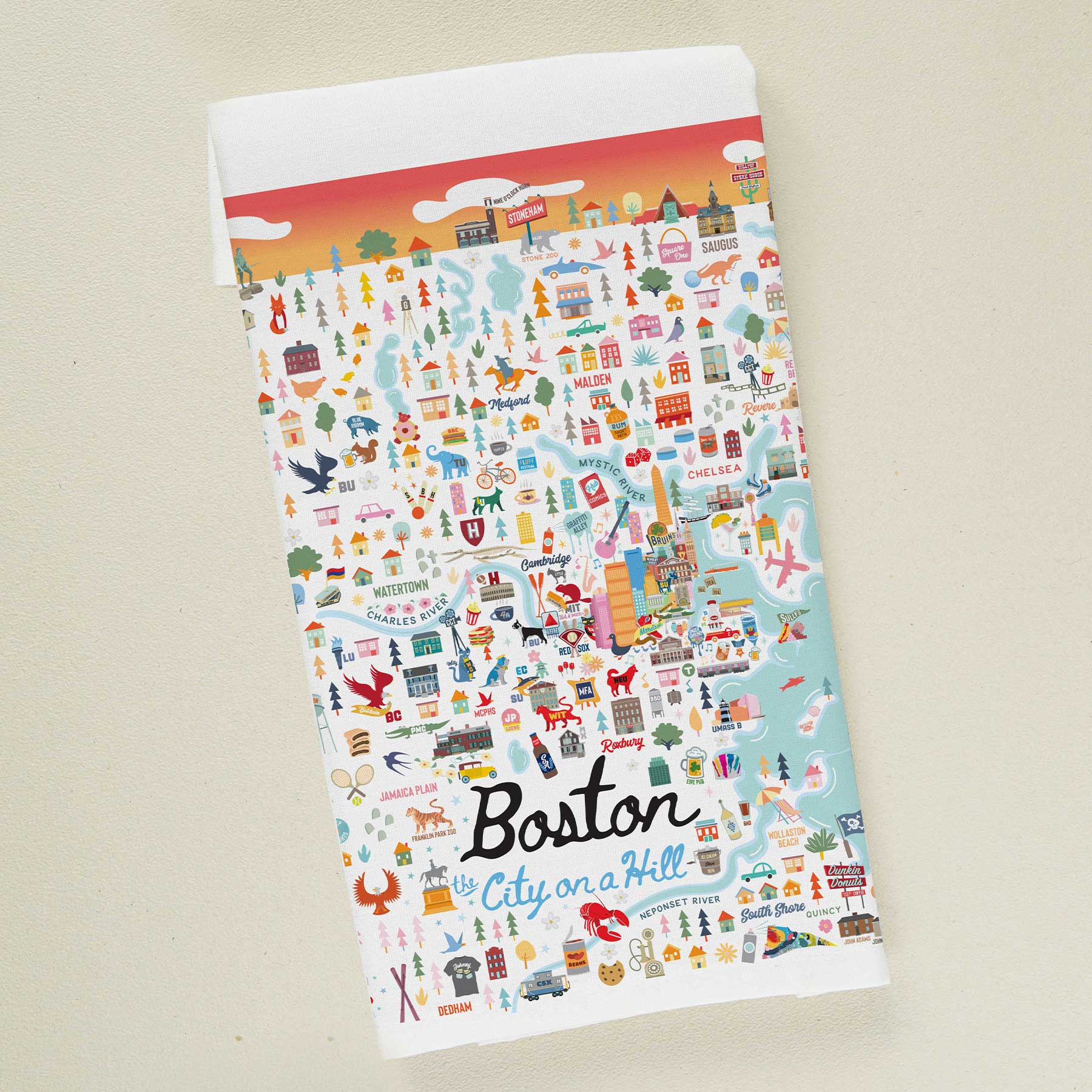 Boston, MA | City Series | Tea Towel - A. B. Newton and Company
