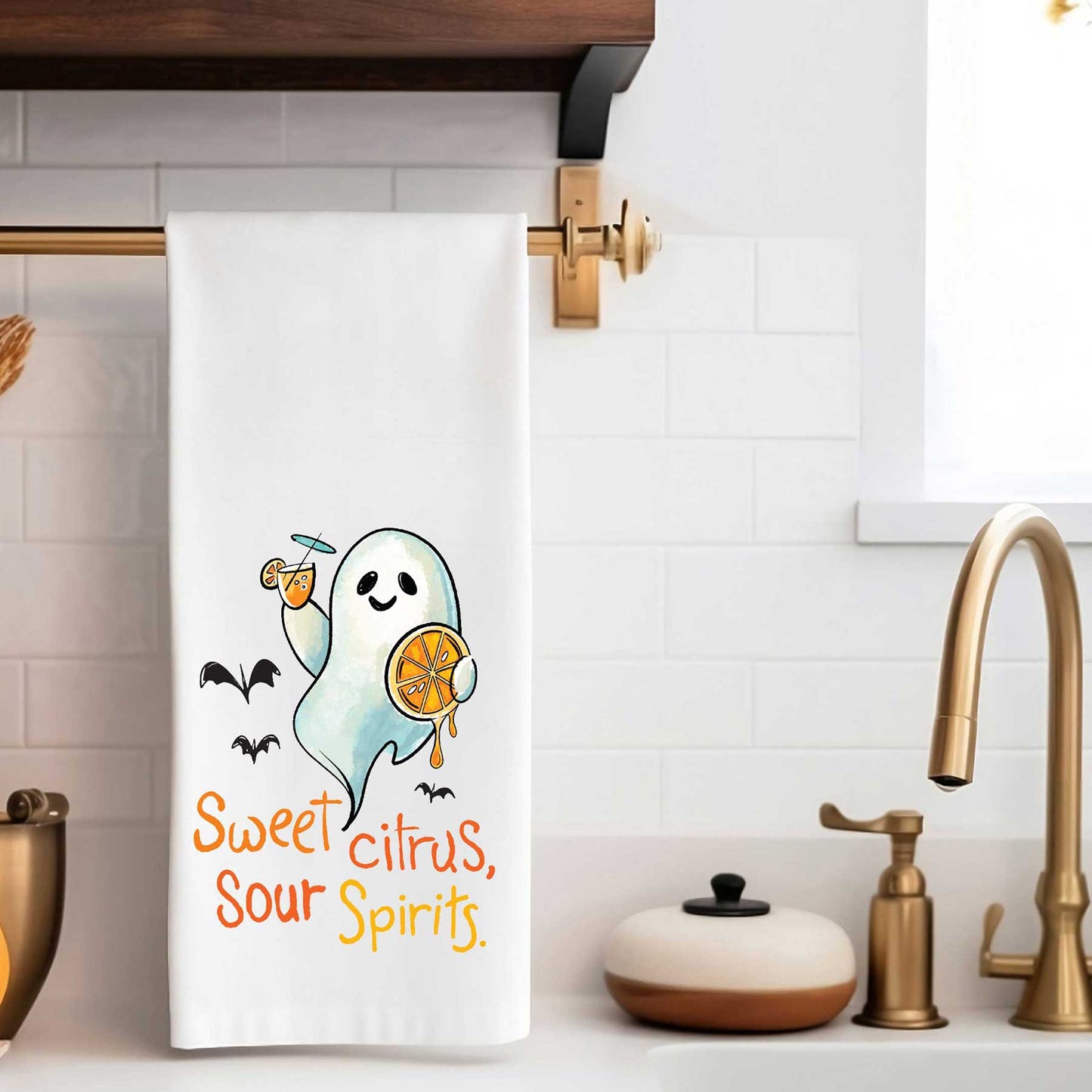Citrus & Spirits | Halloween Tea Towel