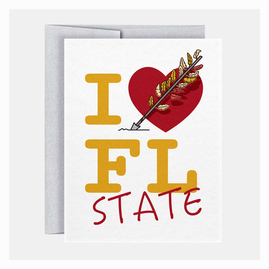 I Heart FL State | Collegiate Series | Greeting Card