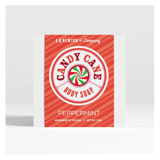 Candy Cane Holiday Scented Bar of Soap | Handmade Premium Vegan Soap