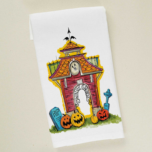 Charming Spooky Past | Halloween Tea Towel