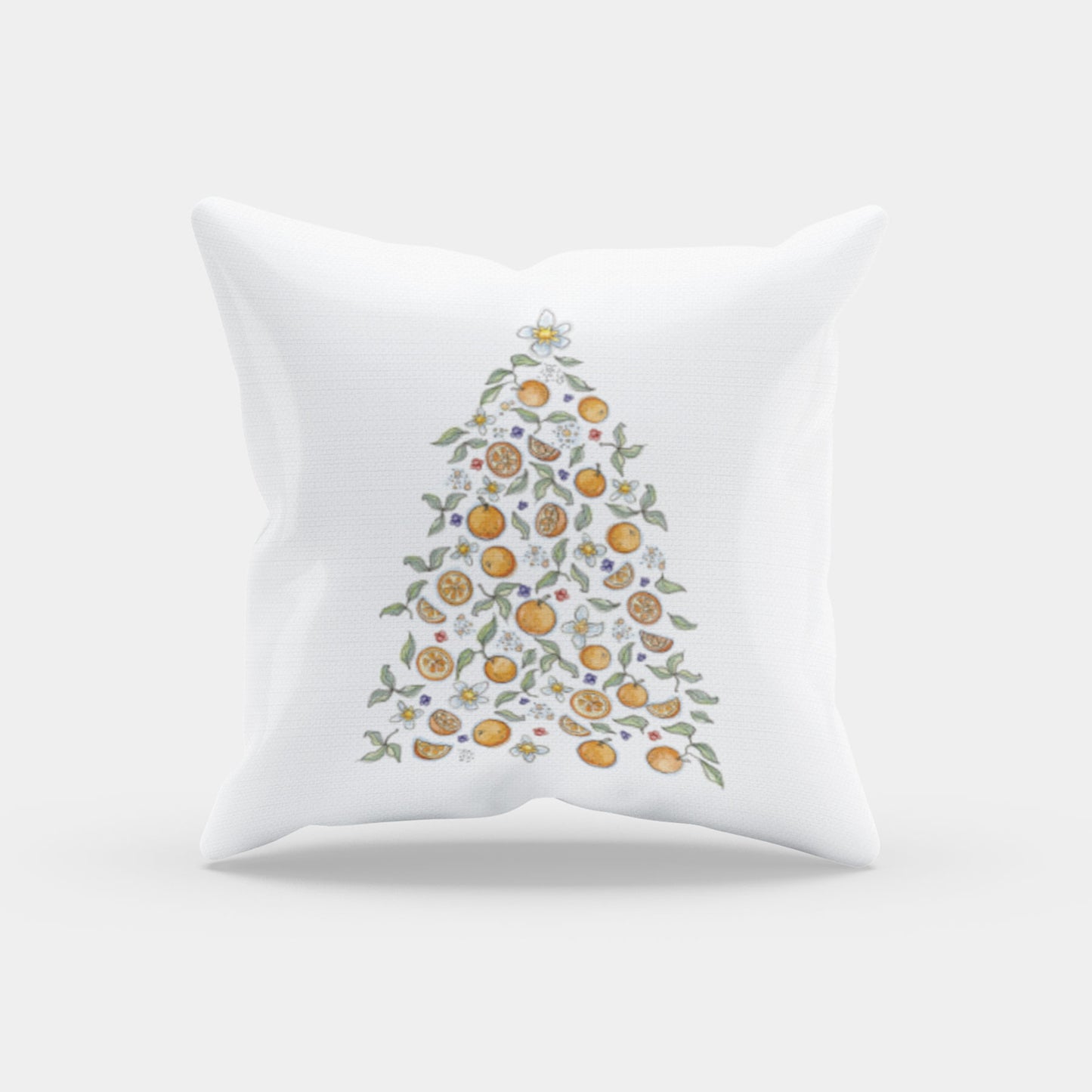 Citrus Christmas Tree | Christmas Throw Pillow