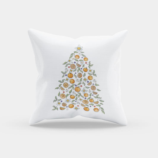Citrus Christmas Tree | Christmas Throw Pillow