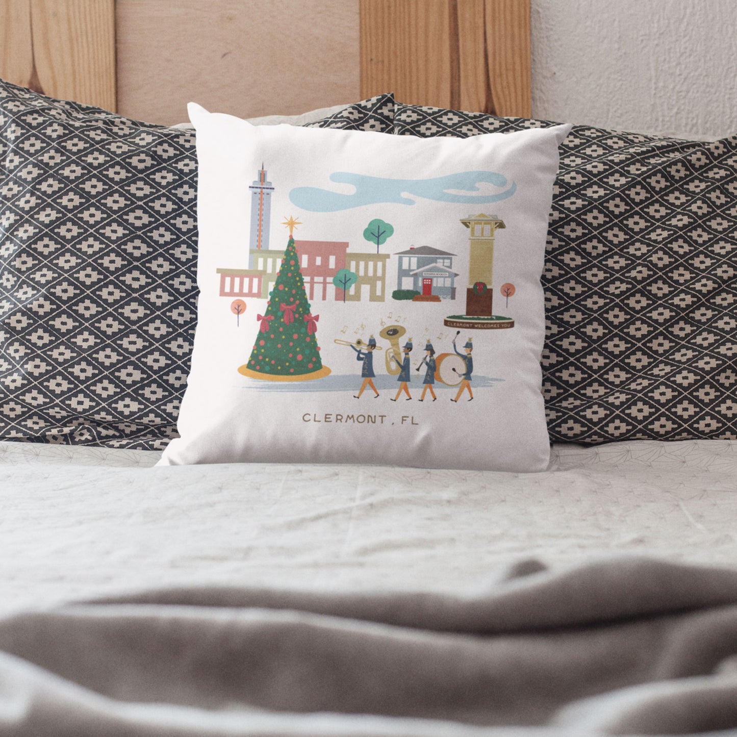 Clermont Christmas Cheer | Christmas Throw Pillow