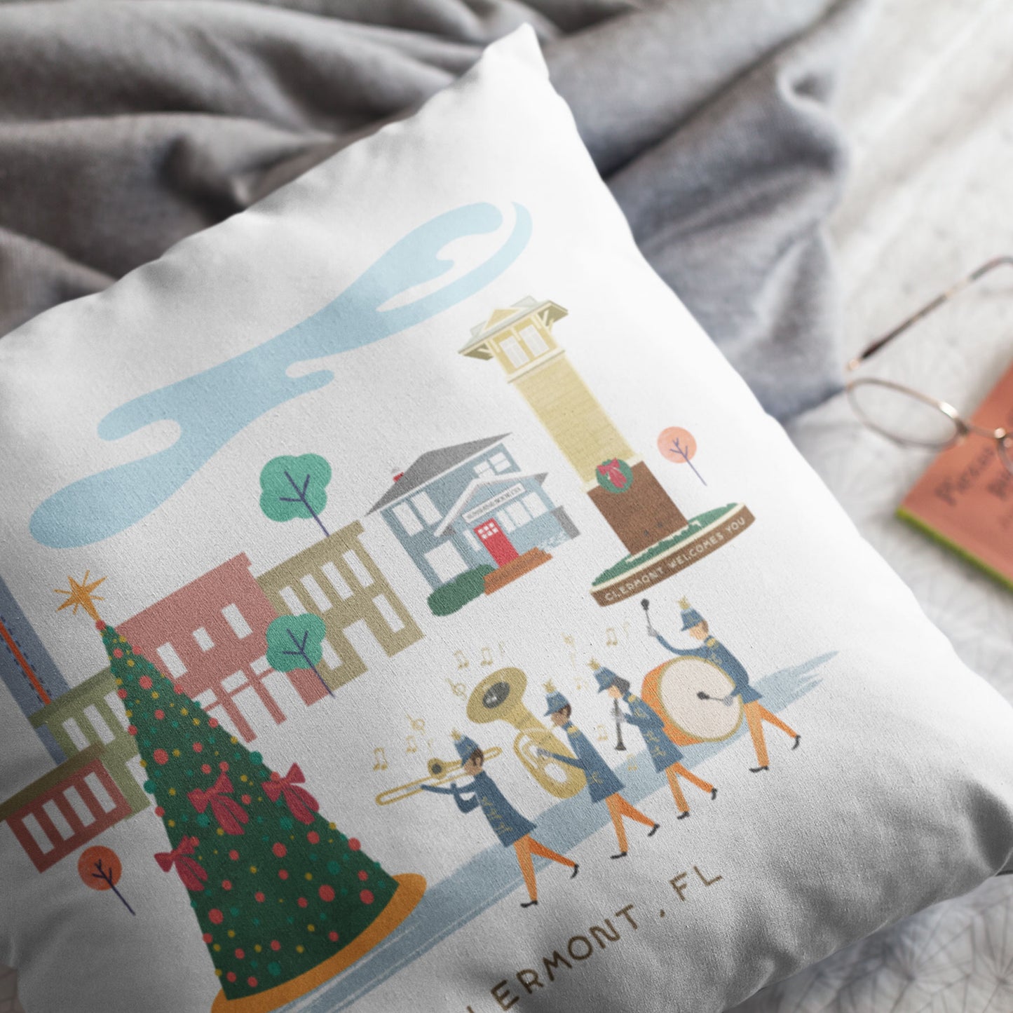 Clermont Christmas Cheer | Christmas Throw Pillow