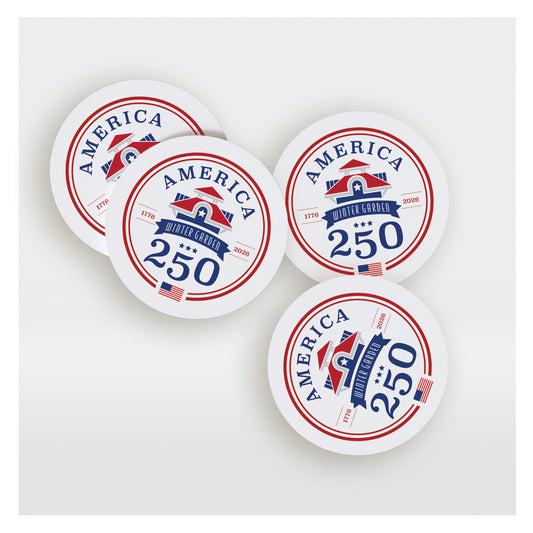 America 250th Inspired Ceramic Coaster Set