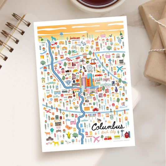 Columbus OH 5x7 City Series Postcard