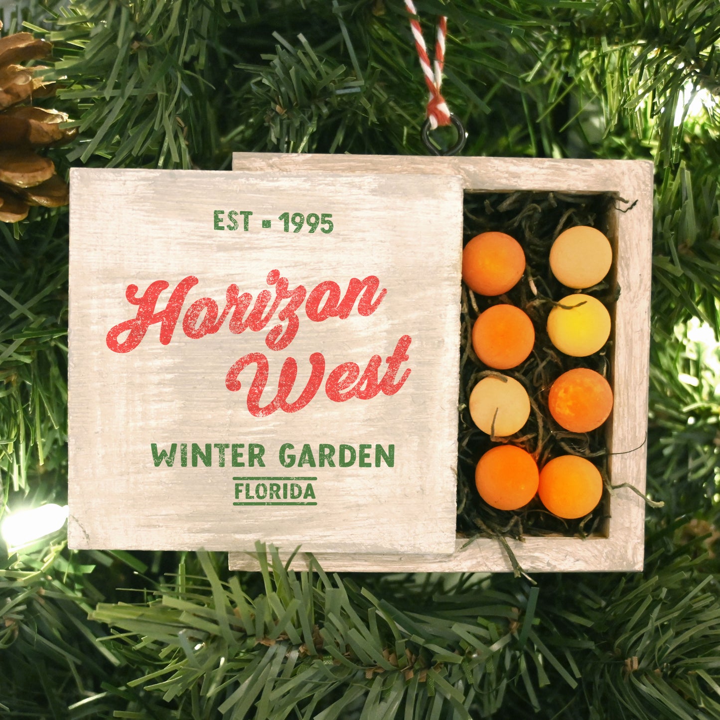 Horizon West Orange Crate | Handmade Ornament | Limited Edition