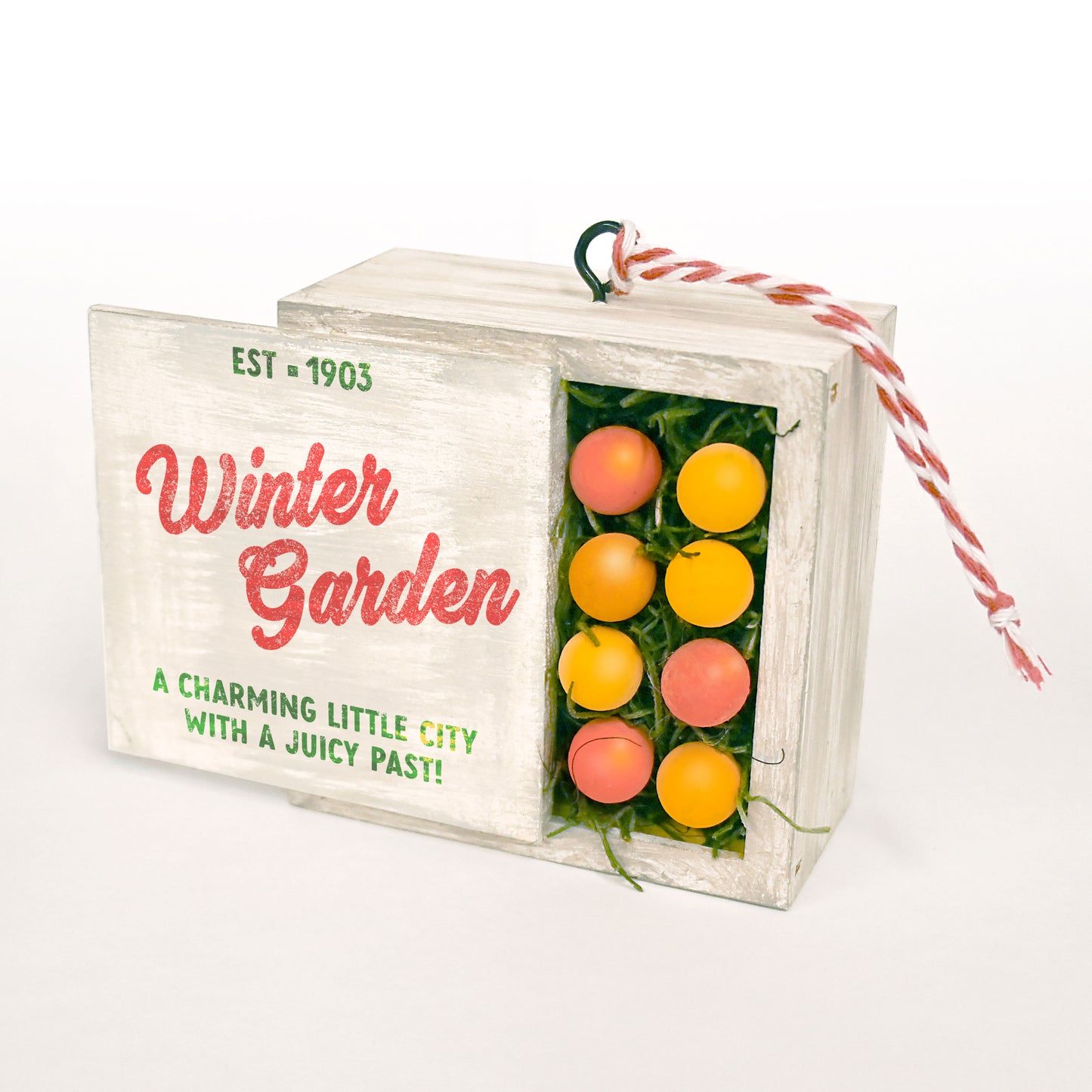 Winter Garden Orange Crate | Handmade Ornament | Limited Edition