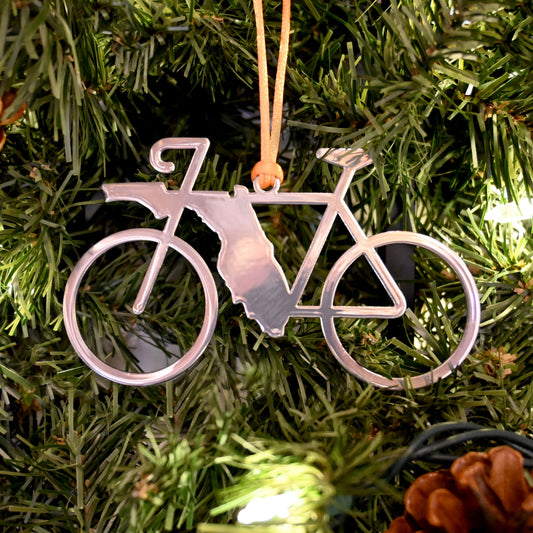 Florida Rides Chrome Ornament | Handmade Ornament | Limited Edition Metal Ornament
