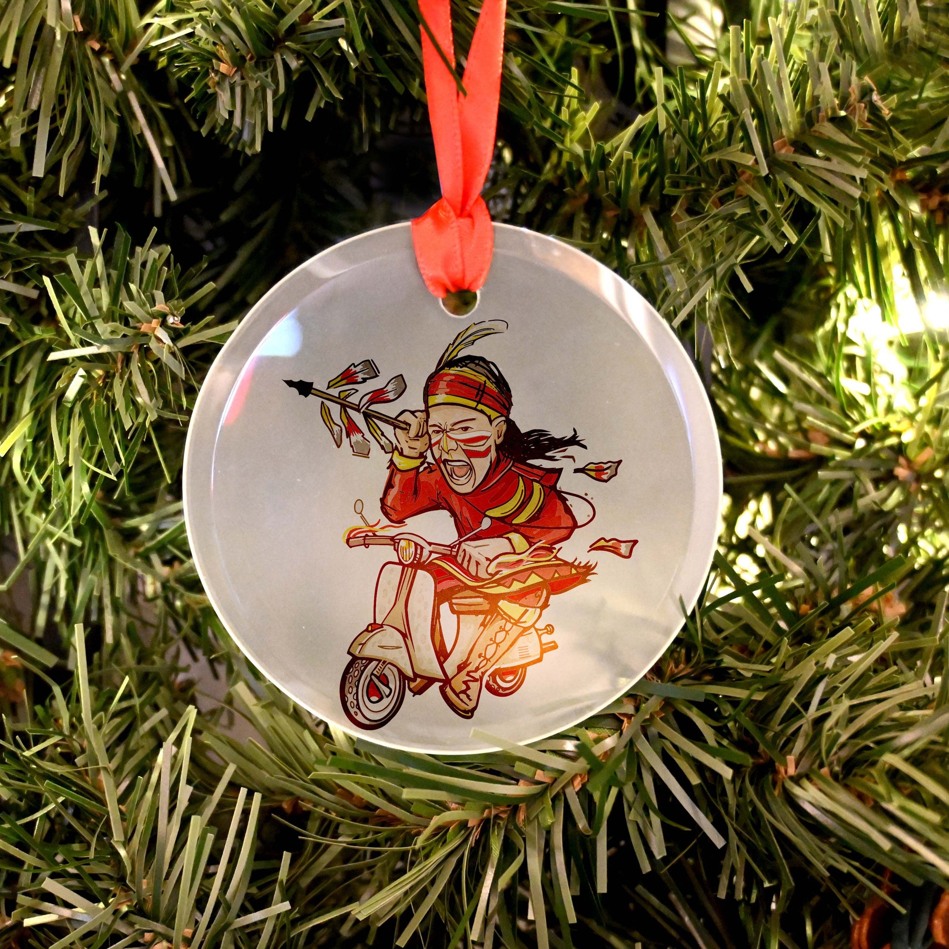Florida State Noles Scooter | Glass Holiday Ornament - A. B. Newton and Company