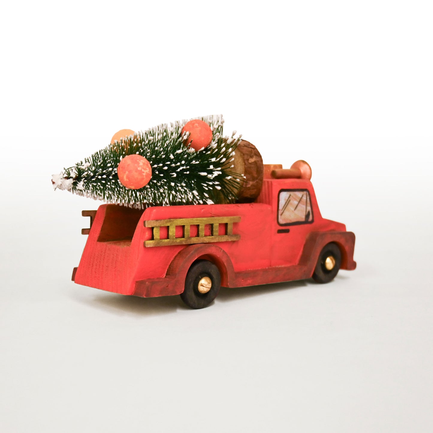 Winter Garden Classic Red Fire Engine 2.0 | Handmade Ornament | Limited Edition