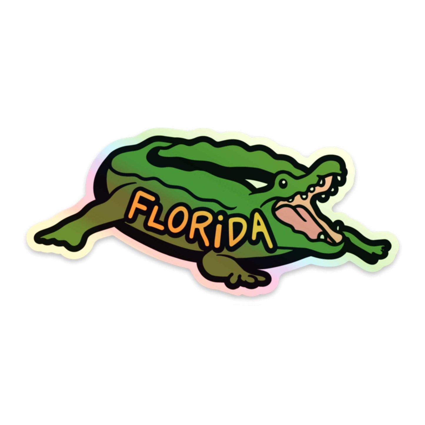 Holographic Florida Gator | A Florida Inspired Sticker