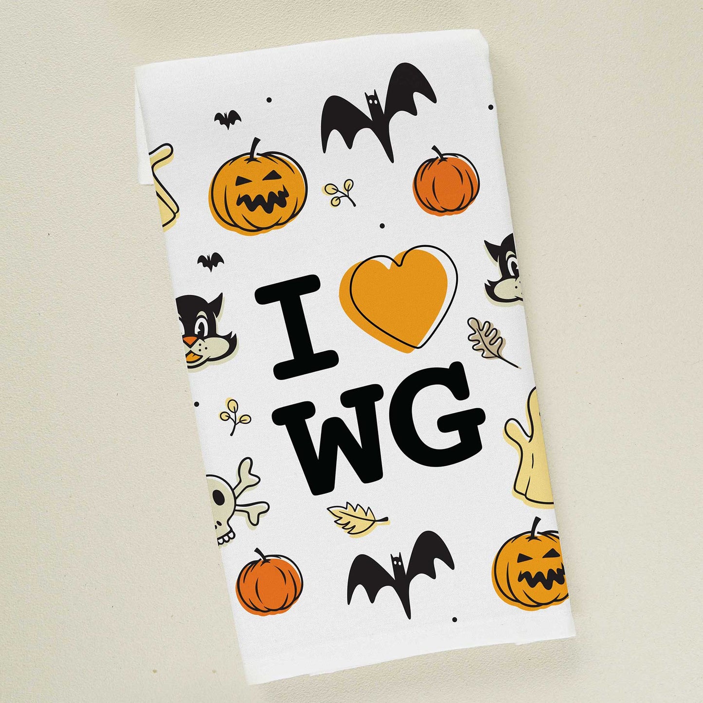 Harvest Pattern | Halloween Tea Towel