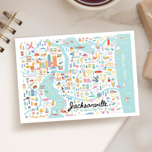 Jacksonville FL 5x7 City Series Postcard