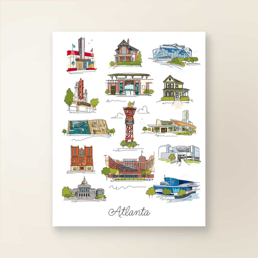 Atlanta Georgia Collage | Atlanta Landmark Series