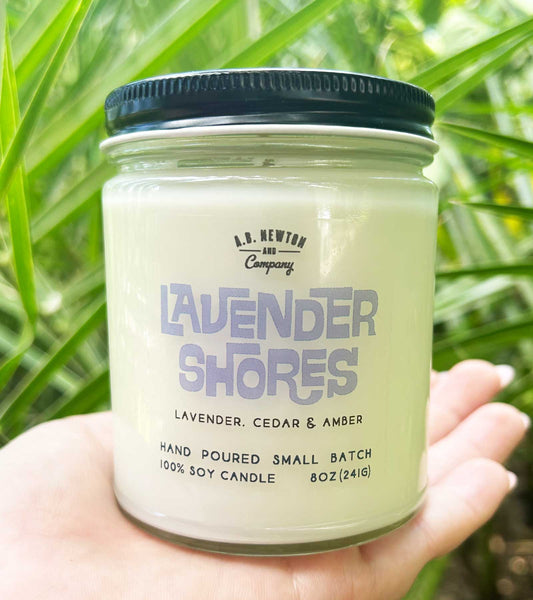 Lavender Shores | 8oz Soy Candle | Hand Poured