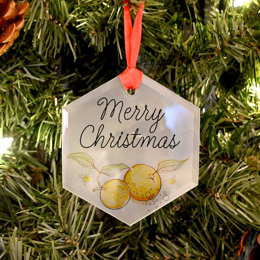 Merry Christmas | Glass Holiday Ornament - A. B. Newton and Company