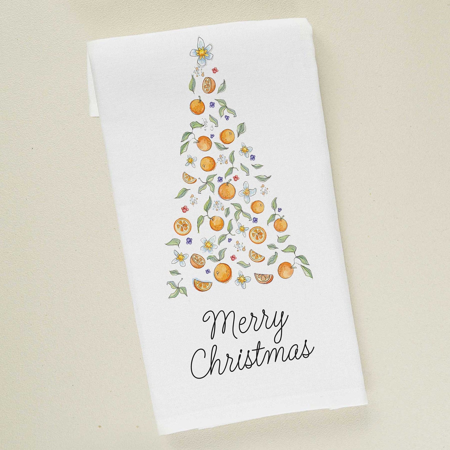 Citrus Christmas Tree | Holiday Tea Towel