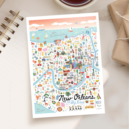 New Orleans LA 5x7 City Series Postcard